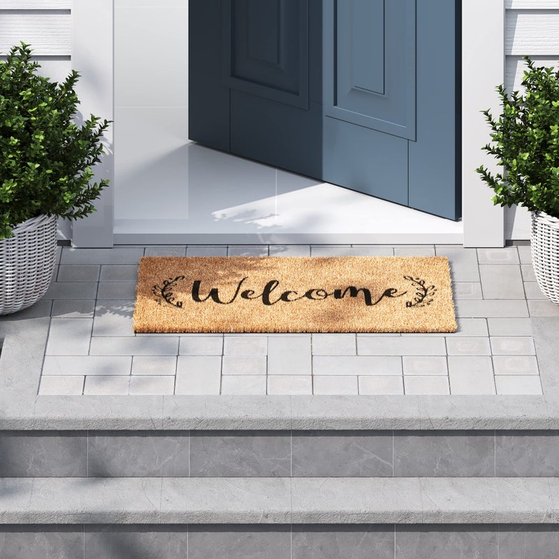 Barnyard Designs Doormat Welcome Mat for Outdoors, Large Front Door Entrance Mat, Brown (Welcome, 30x17) - Image 4